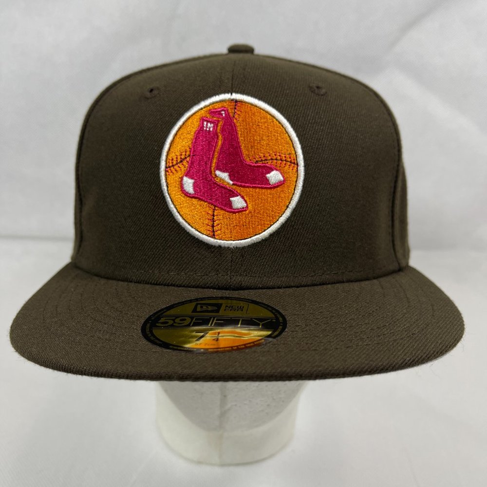 New Era 59FIFTY BOSTON RED SOX Mocha COFFEE PACK FITTED HAT 7 1/4" Hat Club NWT